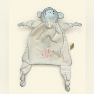 MTY International My 1st Easter Lamb Rattle Lovey Security Blanket Knotted Plush